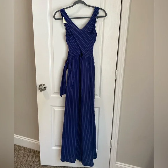 NWT Flying Tomato Wide Leg Pinstripe Jumpsuit - Picture 8 of 9